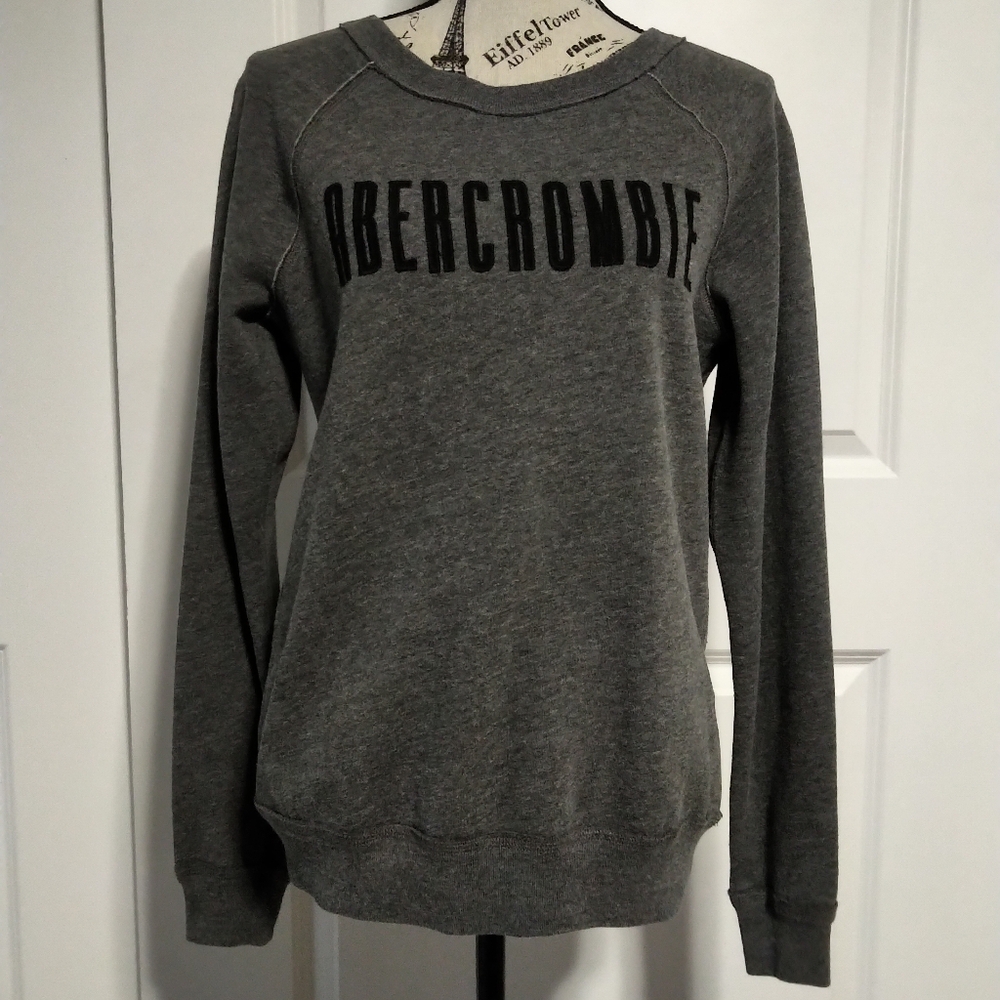 Abercrombie & Fitch Grey & Black Sweatshirt
